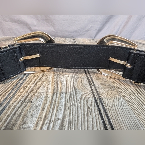 Double Buckle Belt With Great Hardware Lots Of Bling - Picture 7 of 11